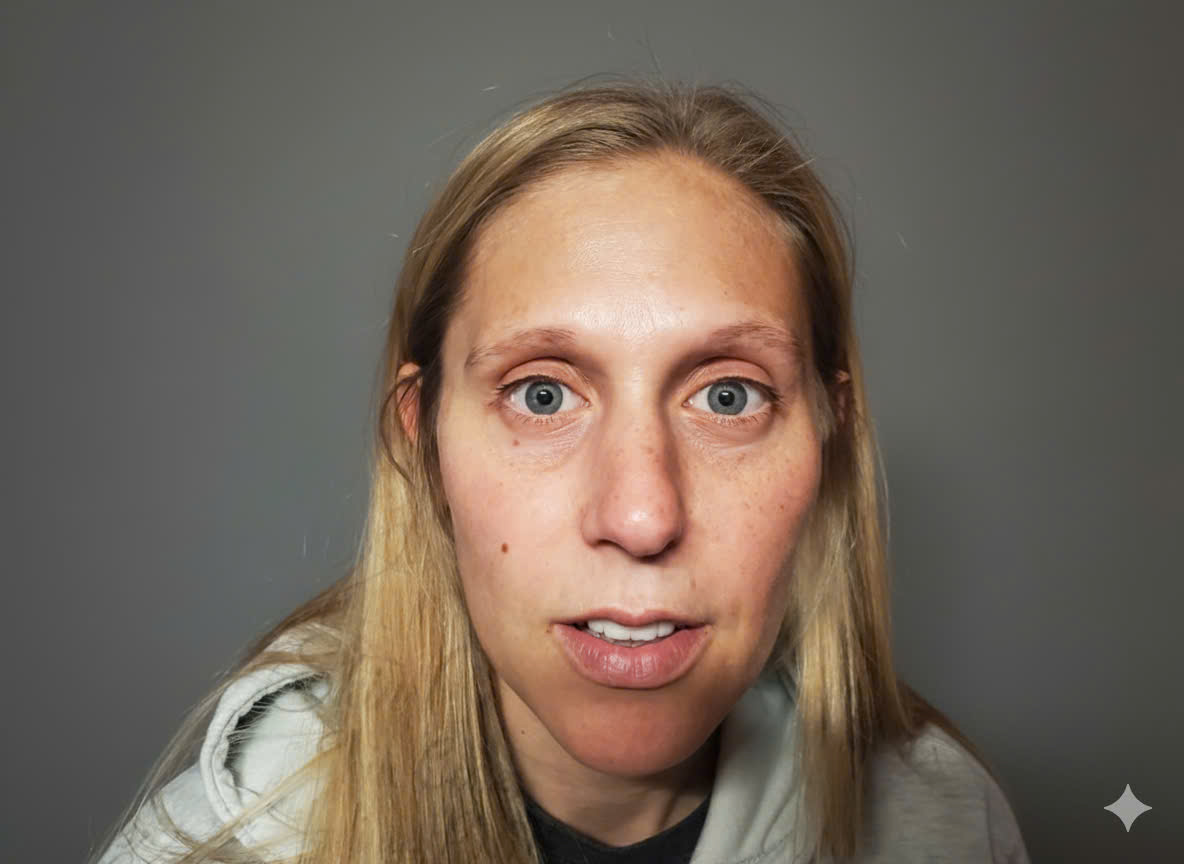 Close-up of eyebrows after microblading treatment